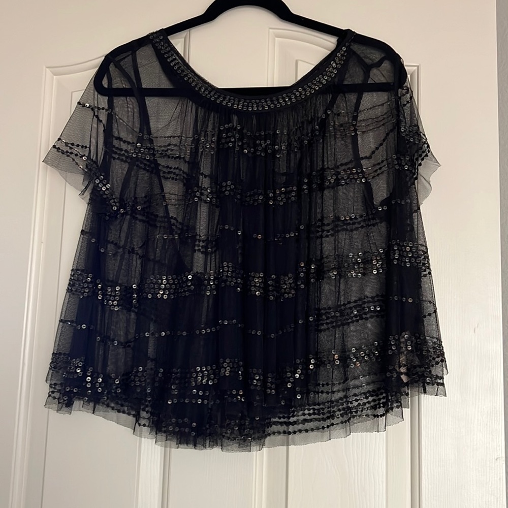 EUC Free People nest top with sequins size medium